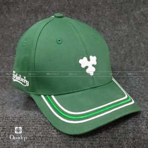 Nón vải kaki bia Carlsberg - Nón quảng cáo thêu logo