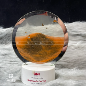 Kỷ Niệm Chương Pha Lê Tranh Cát In Logo BNI