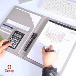 bìa kẹp trình ký bằng da