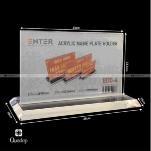 biển chức danh để bàn mica