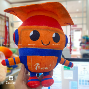 Gấu bông tốt nghiệp in logo trường Ismart