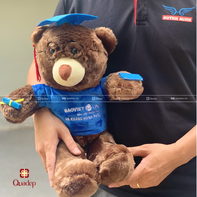 Gấu bông thêu logo Bảo Việt