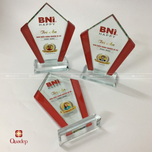 Alternative view of Cúp Lưu Niệm Vinh Danh In Logo BNI