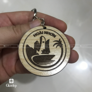 Móc Khóa Gỗ Khắc Laser Hòa Nhơn-La Vuông