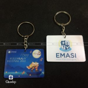 Móc Khóa Mica In Logo Trường Quốc Tế Emasi