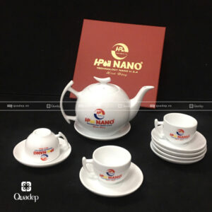 Bộ Ấm Trà In Logo HPoil NANO