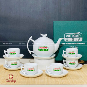 Bộ Ấm Trà In Logo VietGap