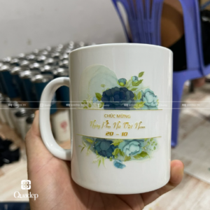 Alternative view of Ly Sứ Trắng In Logo Làm Quà Tặng