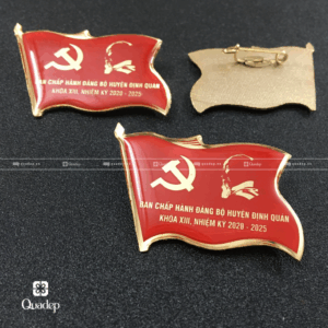 Huy Hiệu Cờ Đảng Mạ Vàng Sang Trọng