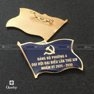 Huy Hiệu Đảng Bộ Đồng Ăn Mòn Mạ Vàng