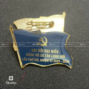 Alternative view of Huy Hiệu Đảng Bộ Đồng Ăn Mòn Mạ Vàng