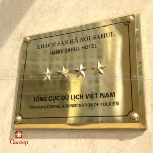 Địa Chỉ Làm Bảng Số Khách Sạn Bằng Inox Vàng Sang Trọng