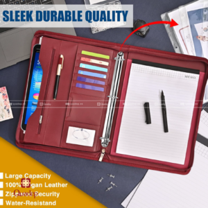 bìa kẹp trình ký bằng da