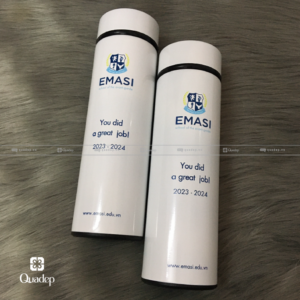 Bình giữ nhiệt in logo trường Anh ngữ Emasi