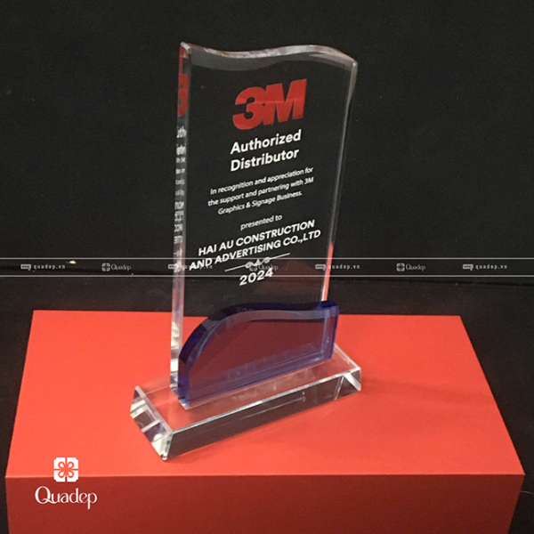 Kỷ Niệm Chương Pha Lê In Logo Công Ty 3M - Ảnh 2