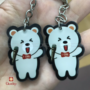 Móc Khóa Mica In Hình Gấu