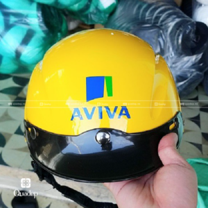 mũ bảo hiểm nửa đầu màu vàng