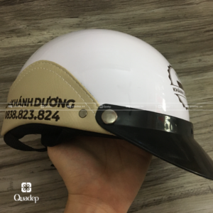 mũ bảo hiểm nửa đầu phối da thêu logo (2)