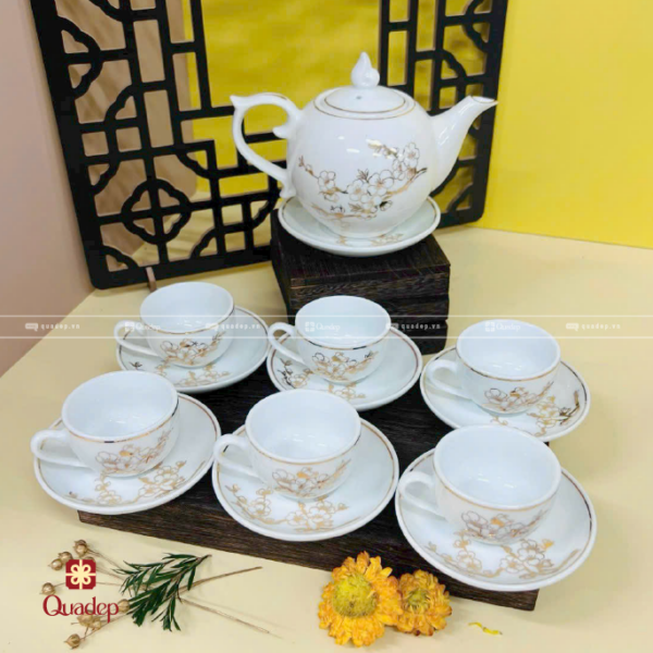 Bộ Ấm Trà Bát Tràng Cao Cấp - Ảnh 4