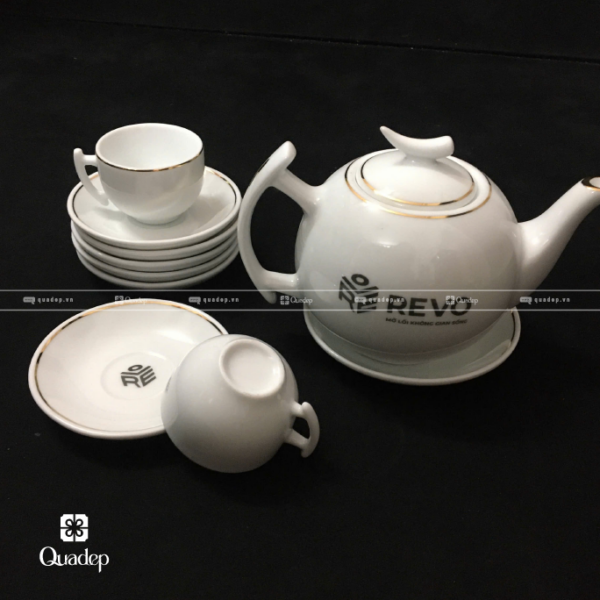 Bộ Ấm Trà In Logo REVO - Ảnh 3