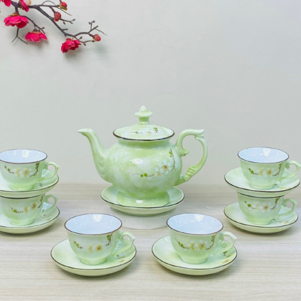 Bộ Ấm Trà In Logo Bát Tràng - Ảnh 2