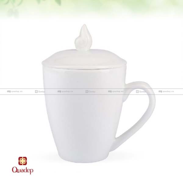 Ly Sứ Trắng Có Nắp 5 - Ảnh 3