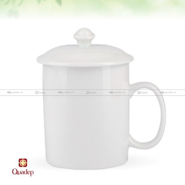 Ly Sứ Trắng Có Nắp 5 - Ảnh 5