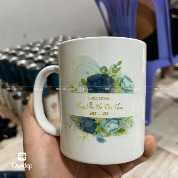 Ly Sứ Trắng In Logo Làm Quà Tặng - Ảnh 2