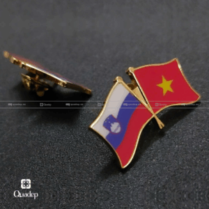 Alternative view of Địa Chỉ Sản Xuất Lá Cờ Đôi Mạ Vàng