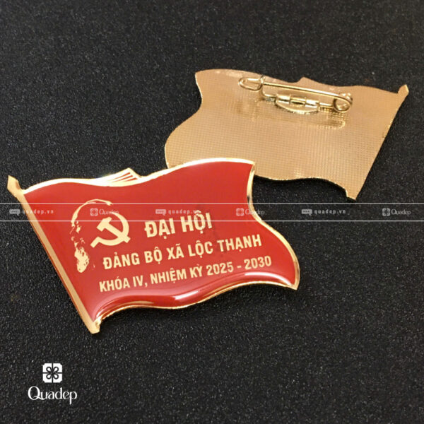 Huy Hiệu Cờ Đảng Mạ Vàng Sang Trọng - Ảnh 3