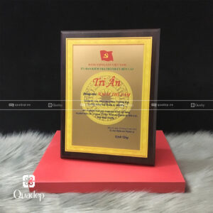 Alternative view of Bảng Vinh Danh Gỗ Đồng Khen Tặng