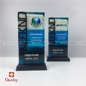 Kỷ Niệm Chương Pha Lê Phối Chữ Mica