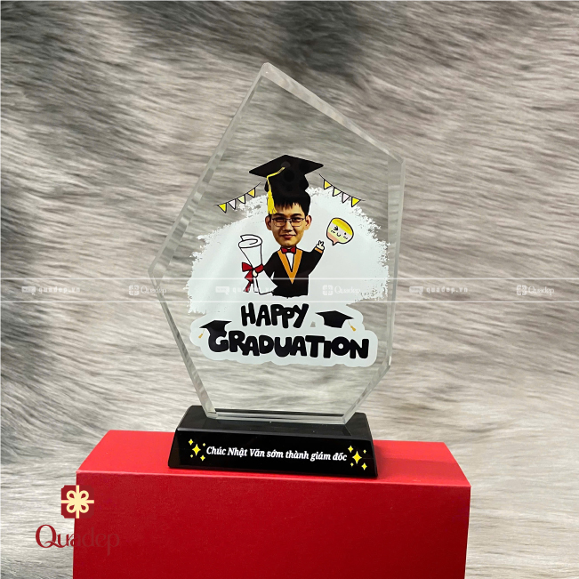 Trophy Hình Tảng Đá Vác Cạnh In Theo Yêu Cầu